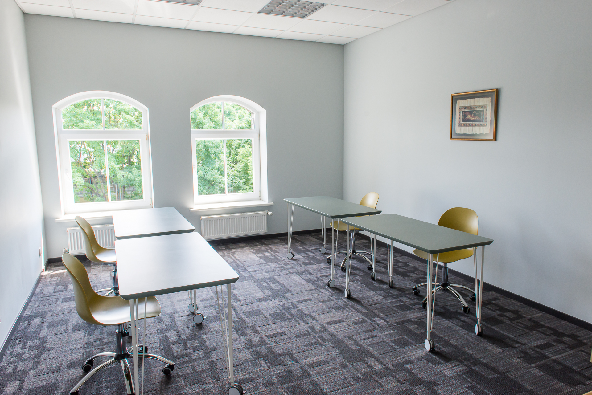 Hot desk in open space Hot desk in open space