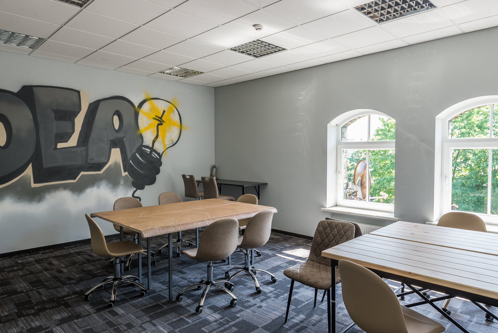 Hot desk in open space Hot desk in open space