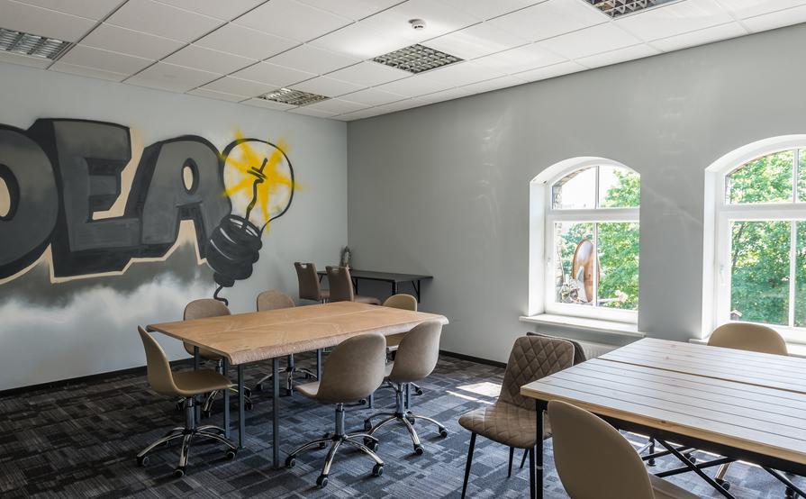 Hot desk in open space Hot desk in open space