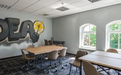 Hot desk in open space Hot desk in open space
