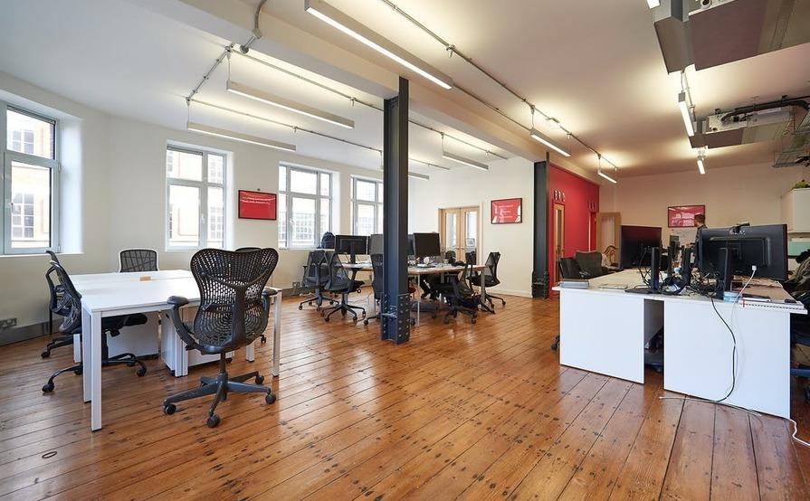 Bright space in tech office on Exmouth Market