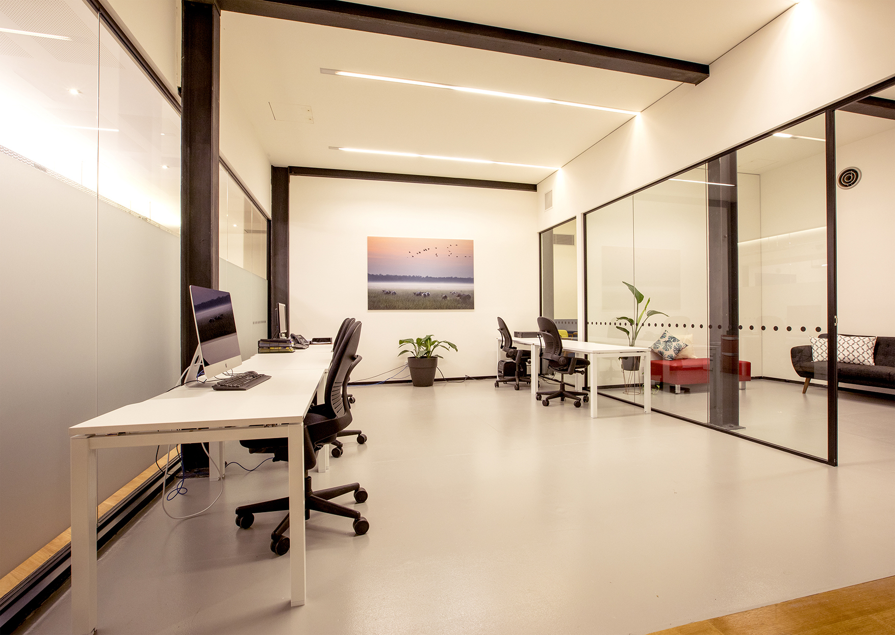 Desk in creative office space Desk in creative office space