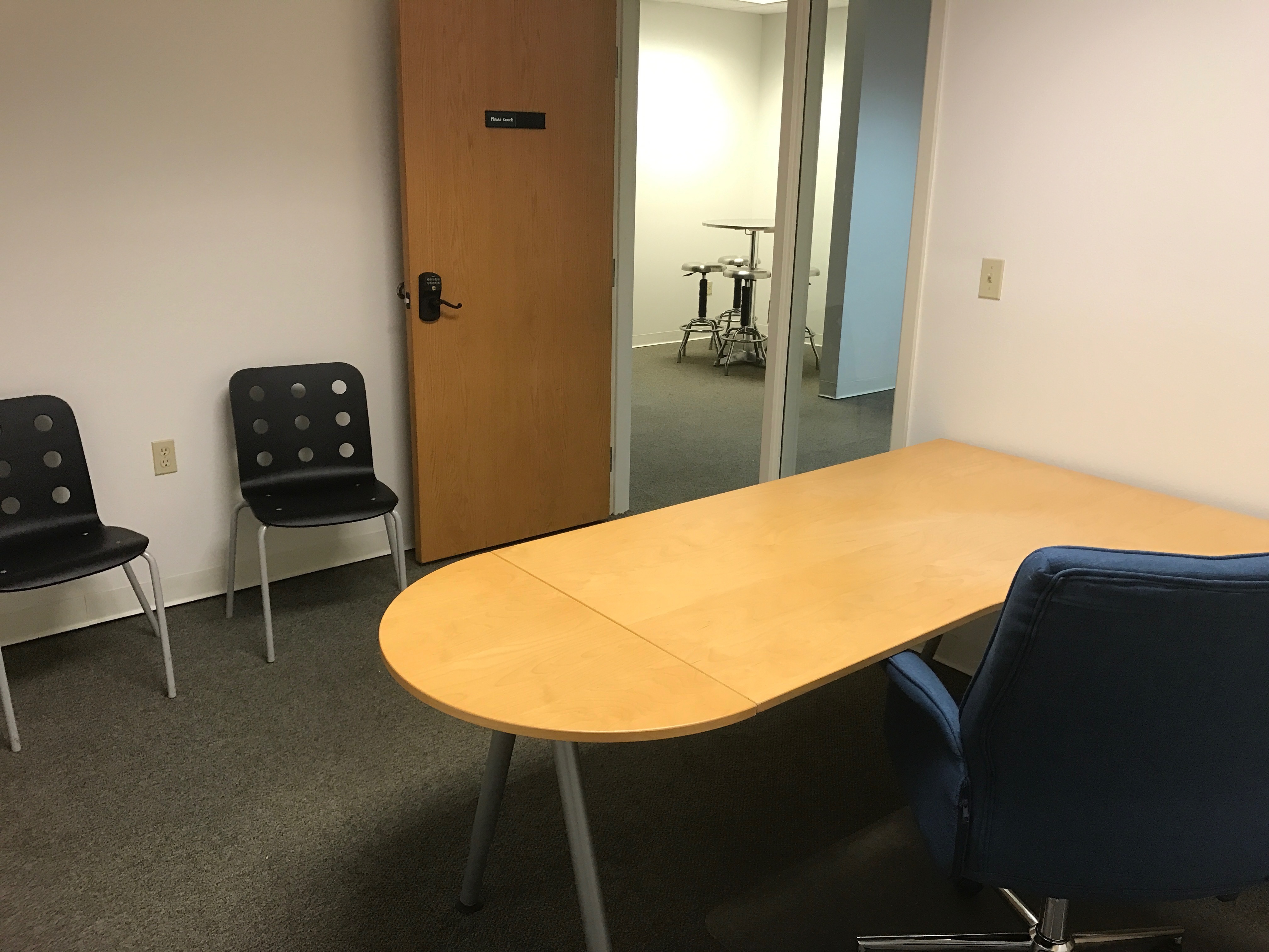 We have private offices, hot desks, dedicated desks, a private conference room and open meeting areas. Weekdays only. We have private offices, hot desks, dedicated desks, a private conference room and open meeting areas. Weekdays only.