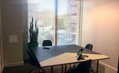 Flexible desk options in energetic office Flexible desk options in energetic office